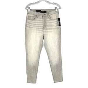 Lauren Ralph Lauren LRL Womens Petite High Rise Skinny Ankle Jeans Gray size 10P